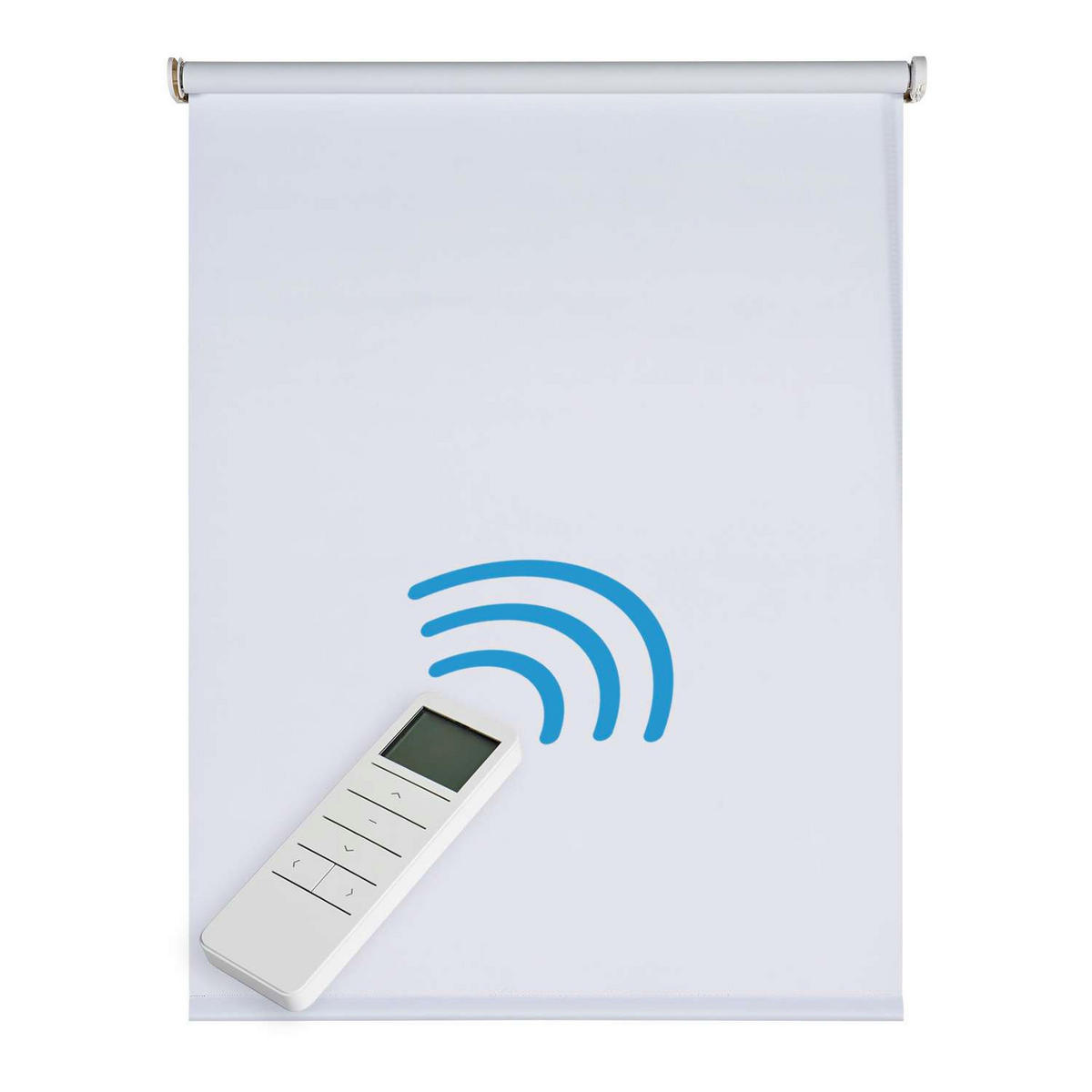VERDUNKELUNGSROLLO motorisierte Weiß 140x250 cm - Weiß, Kunststoff (140/250cm) - STORESDECO