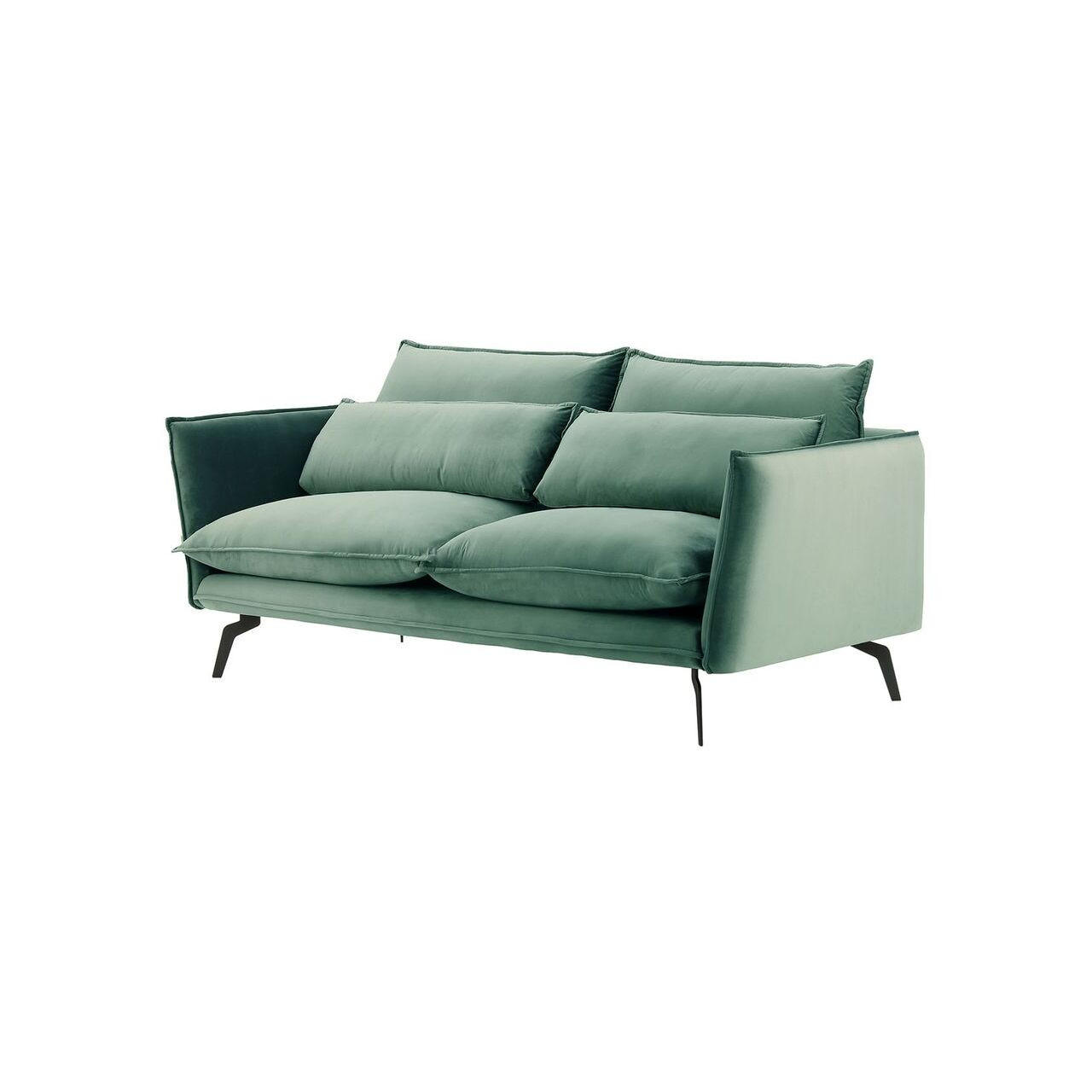 SOFA Layla 2,5-Sitzer-Velluto 12 - Blau, Holz/Textil (197/95/98cm)