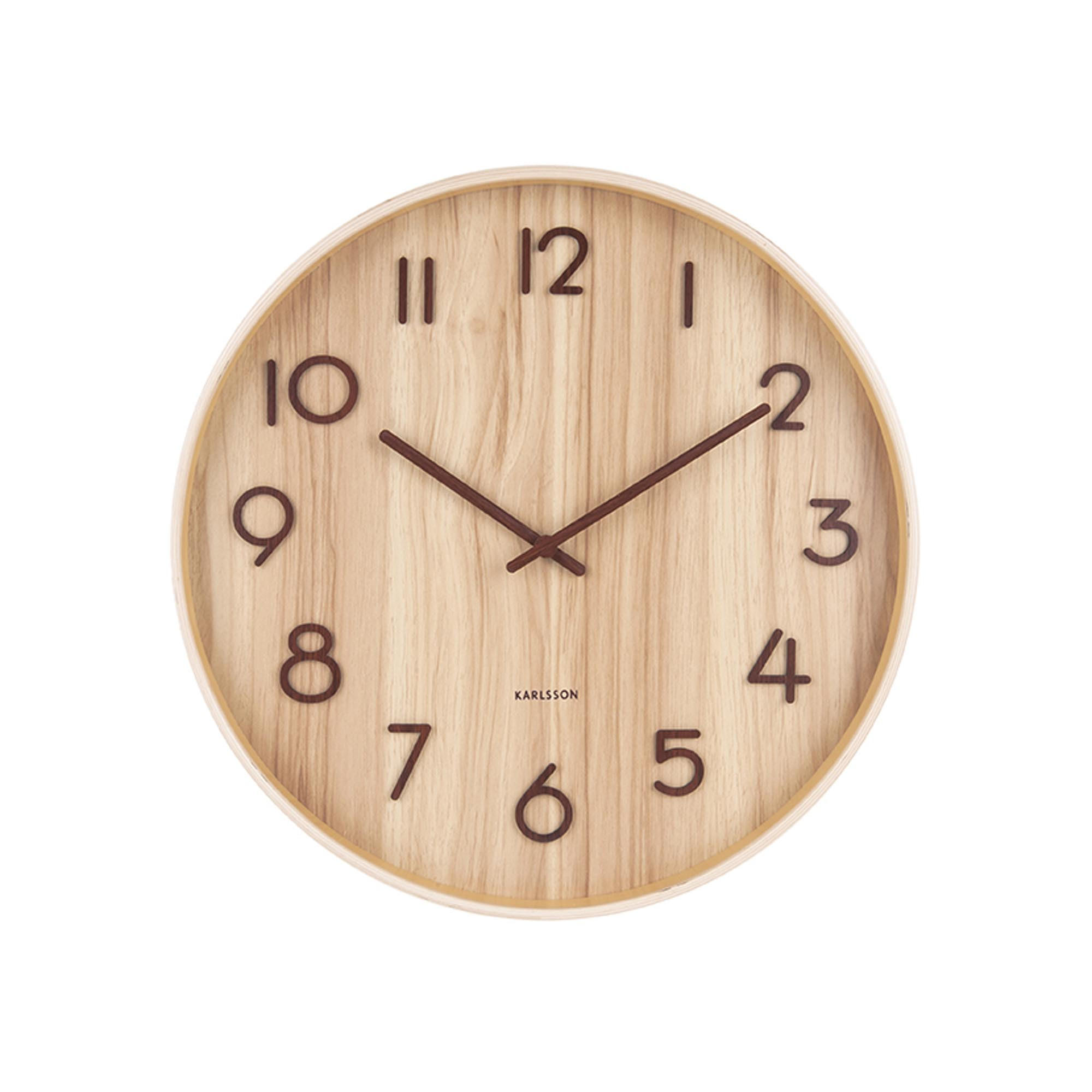 WANDUHR Braun 5.4/60/60 cm - Hellbraun, Holz (60/60/5.4cm) - Karlsson