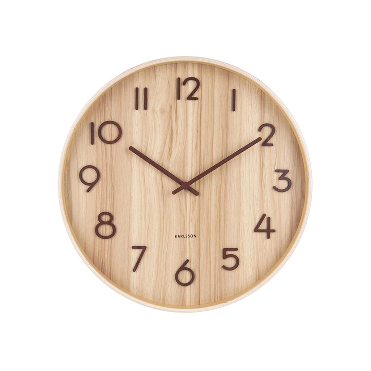 WANDUHR Braun 5.4/60/60 cm - Hellbraun, Holz (60/60/5.4cm) - Karlsson