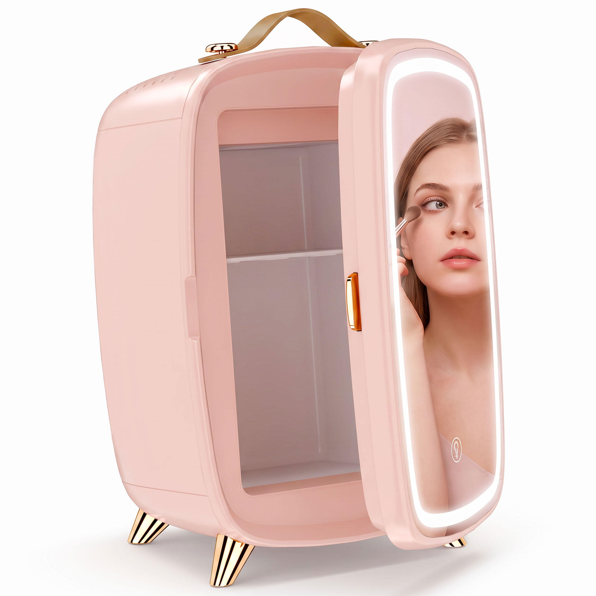 Homcom Mini-Kosmetikkühlschrank Rosa 19.4x35.6x24.3 cm