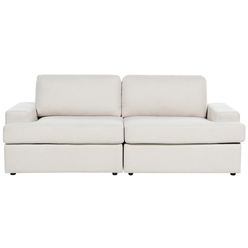 Thumbnail - Beliani 4-Sitzer-Sofa, Beige, Textil, 3-Sitzer, 112x112x208 cm, Wohnzimmer, Sofas & Couches, Sitzgarnituren