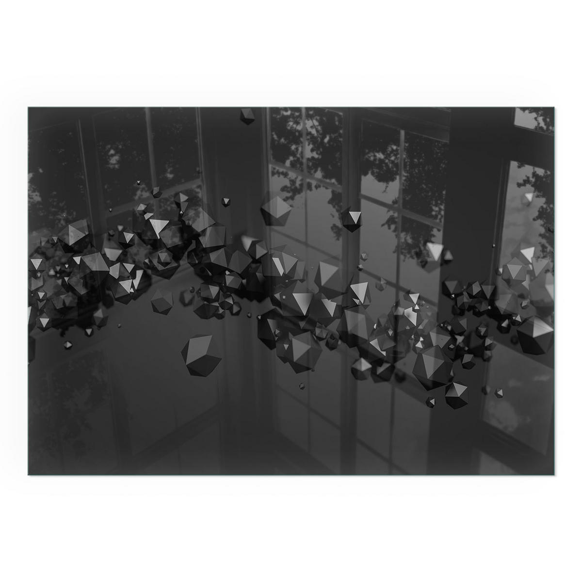 GLASPLATTE für Kamin 100x70 cm - Schwarz, Glas (100/70/0.4cm) - TULUP