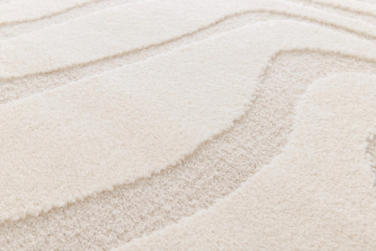 TEPPICH rund skandinavisches Häkelmotiv beige - Beige, Textil (160/160cm) - AFK Living