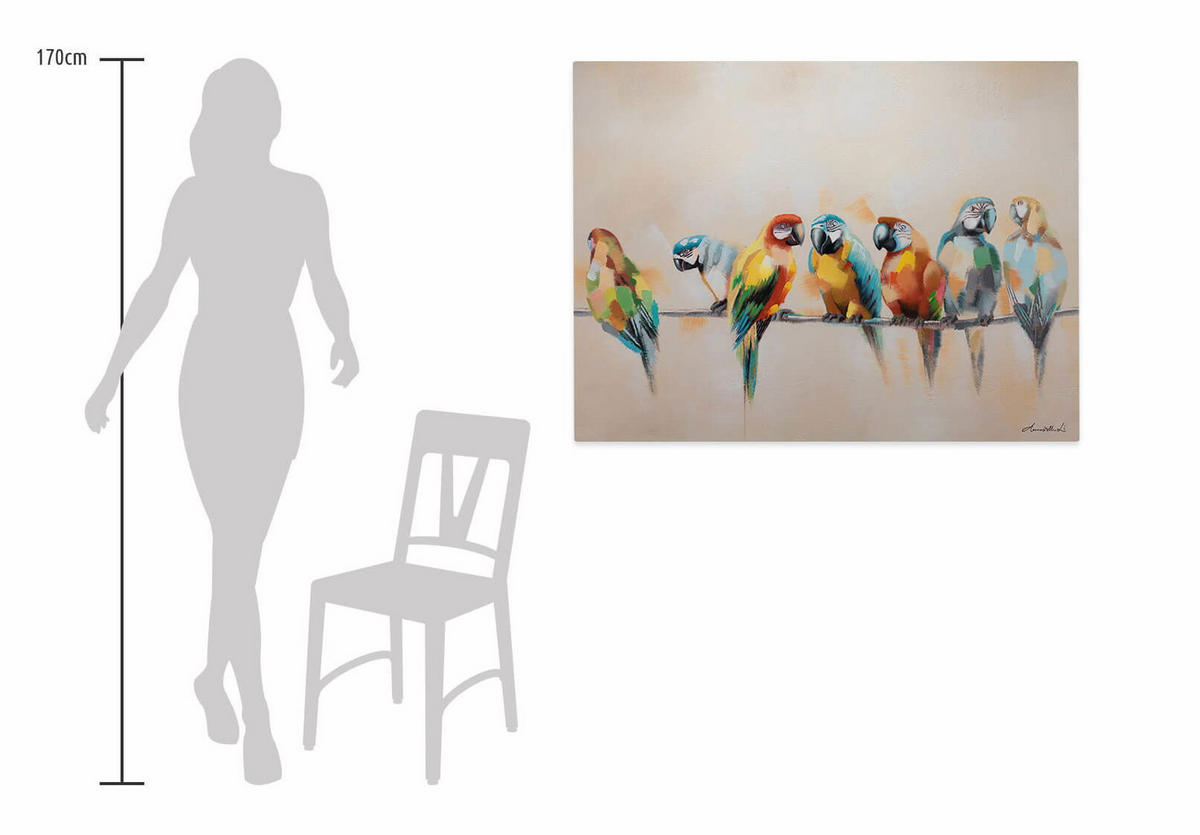 ACRYLBILD HANDGEMALT 120/90 cm - Multicolor, Holz/Textil (120/90cm) - KUNSTLOFT