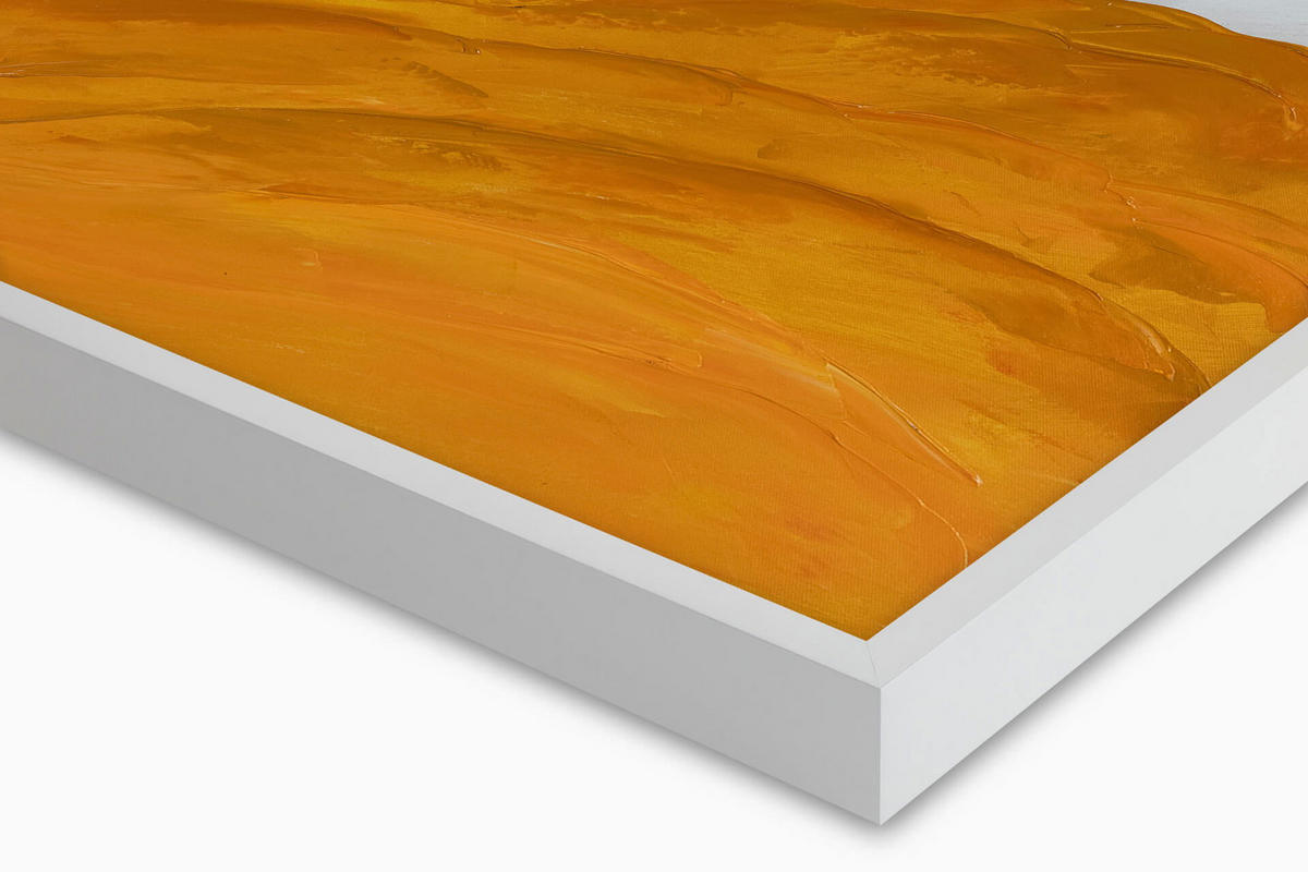 ACRYLBILD HANDGEMALT 60/90 cm - Orange/Grau, Holz/Textil (60/90cm) - KUNSTLOFT