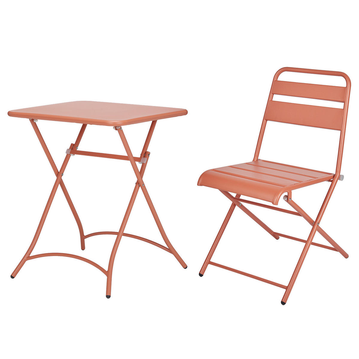 KLAPPTISCH Urban One 58x58 cm - Rot/Orange, Metall (58/58/74cm) - Butlers