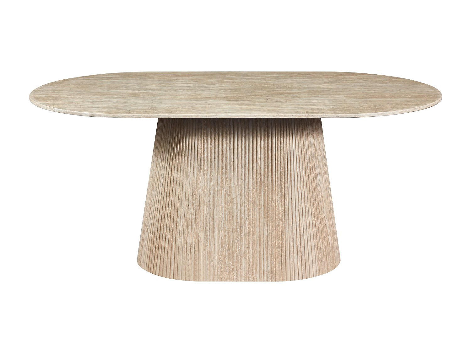 ESSTISCH - 8 Personen - stein - beige Tifuli - Beige, Holz/Stein (100/200/74cm) - Vente-Unique