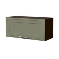 KLAPPHÄNGESCHRANK Salo W4B/80 Lava / Reed Green Matt 80 / 32,5 / 36cm - mit Blum Aventos Klappenbeschlag - Dunkelgrau/Grün, Holz/Holzwerkstoff (80/36/32.5cm) - Feldmann-Wohnen