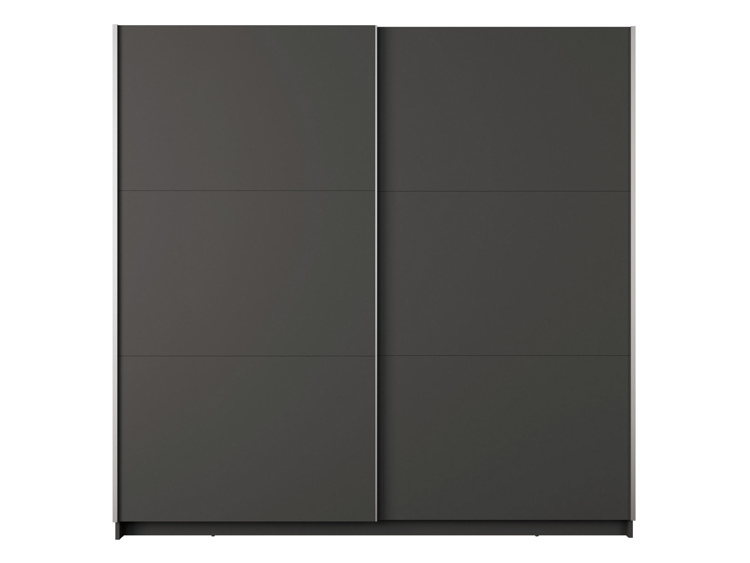 SCHWEBETÜRENSCHRANK 2-Türen in Graphit - Graphitfarben, Holzwerkstoff (60/207/200.6cm) - Home Collective
