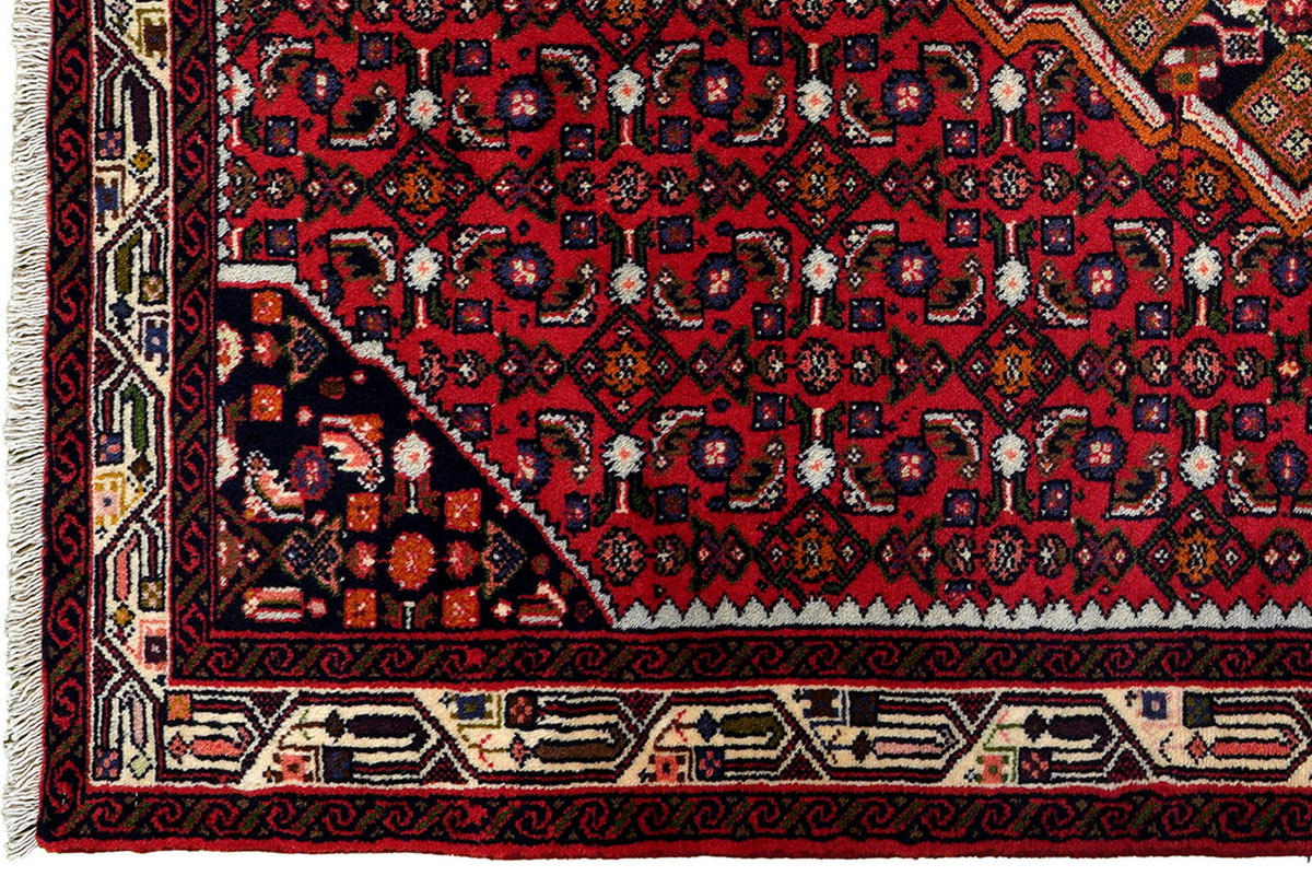 TEPPICH Assadabad Rot 161/106 cm Schurwolle - Rot, Textil (106/161cm) - Looma