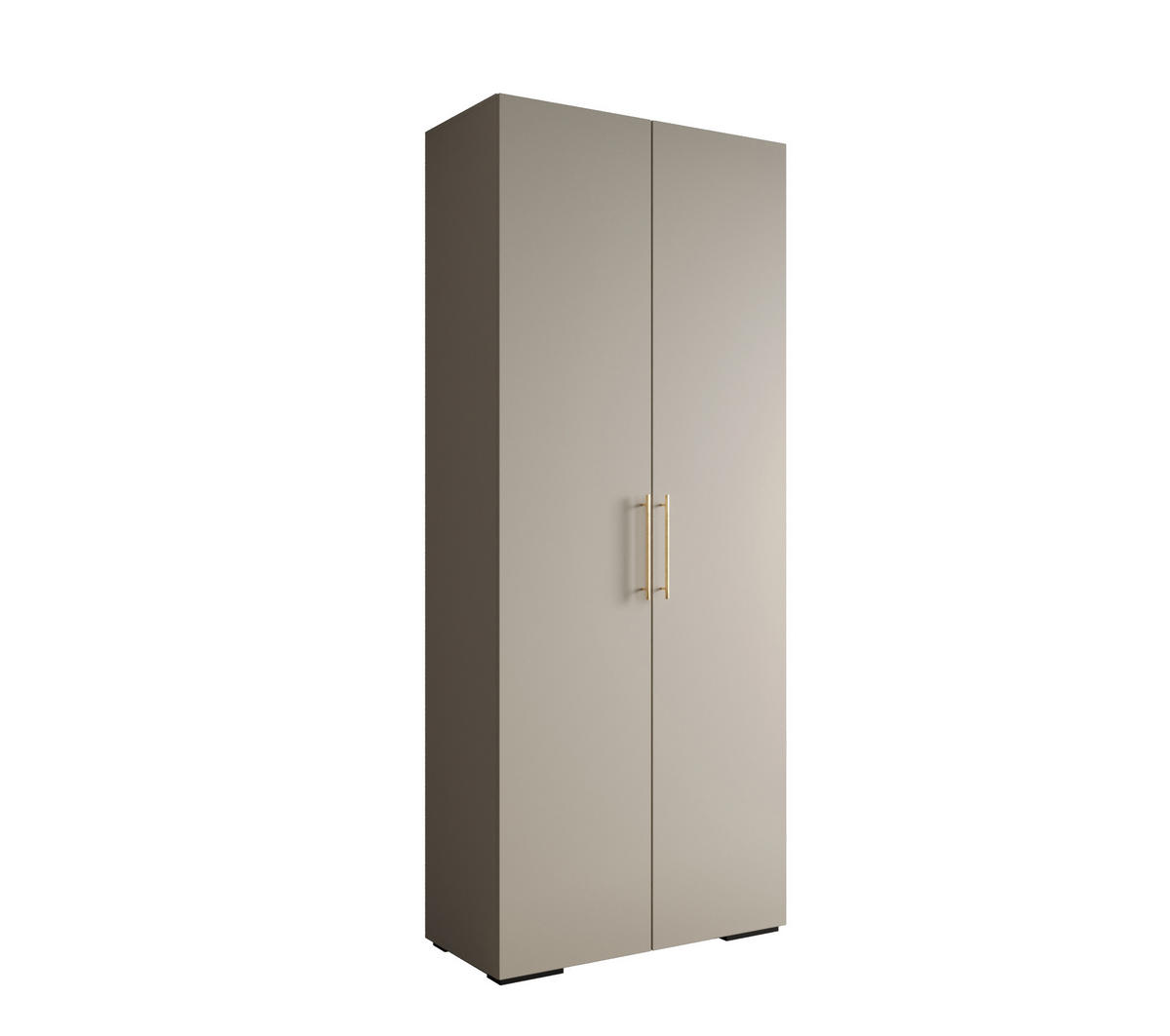 DREHTÜRENSCHRANK 236.7/100/47 2-türig - Kaschmir/Goldfarben, Holz/Metall (100/236.7/47cm) - Abiks Möbel