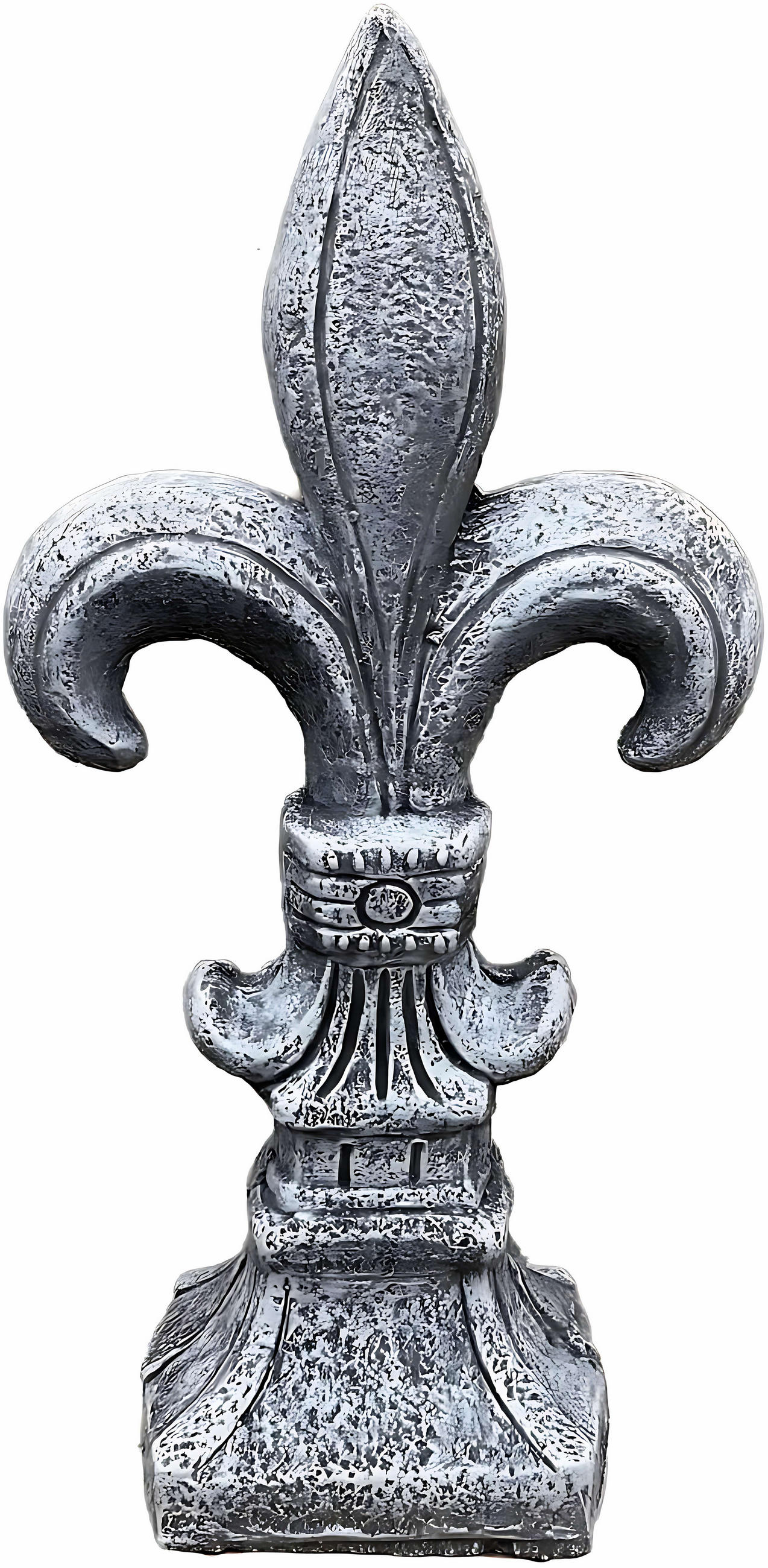 STEINFIGUR Skulptur Lilie Ritterlilie XL frostfest - Grau, Stein (23/48/14cm) - stoneandstyle