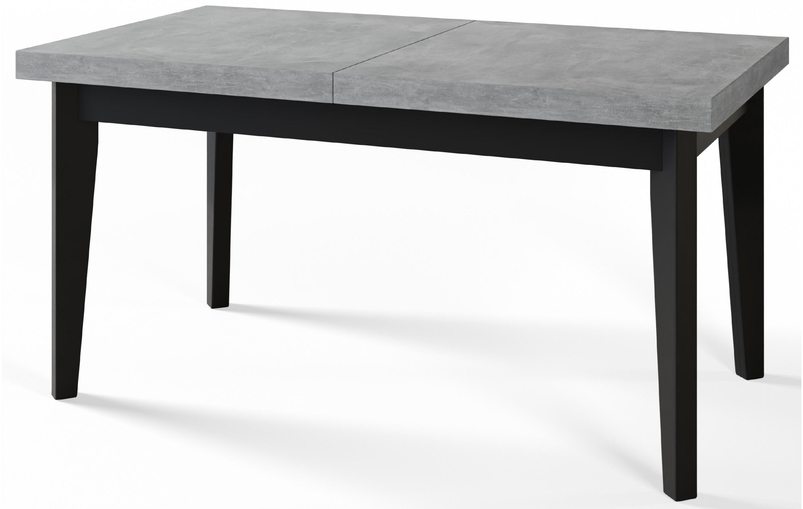 ESSZIMMERTISCH SKANDI, ausziehbarer Tisch: 120-160X80X78 cm, Farbe: ATELIER, mit Holzbeinen in Farbe Schwarz - Schwarz/Grau, Holzwerkstoff (120/80/78cm) - Alpi-Möbel