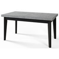 ESSZIMMERTISCH SKANDI, ausziehbarer Tisch: 200-300X100X78 cm, Farbe: ATELIER, mit Holzbeinen in Farbe Schwarz - Schwarz/Grau, Holzwerkstoff (200/100/78cm) - Alpi-Möbel