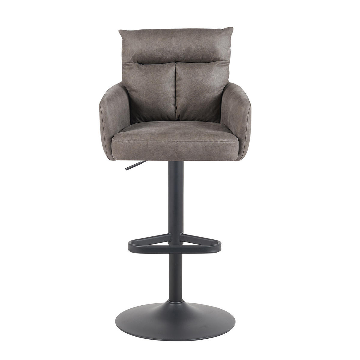BARHOCKER Aris - Taupe/Schwarz, Textil/Metall (54/101/57cm) - DUBI Möbel