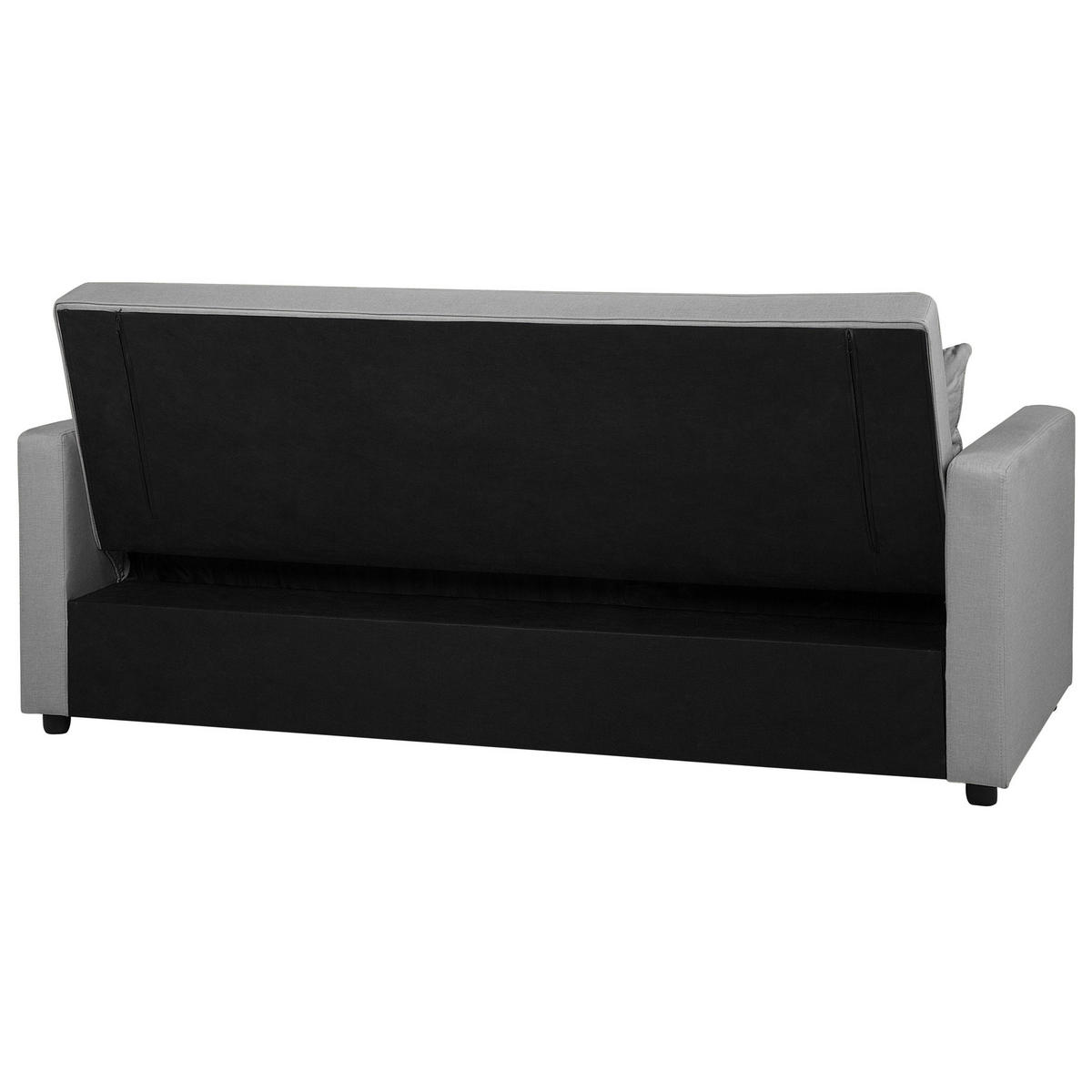 3-SITZER-SCHLAFSOFA Polyester Grau Glomma - Hellgrau, Textil (207/95/87cm) - Beliani