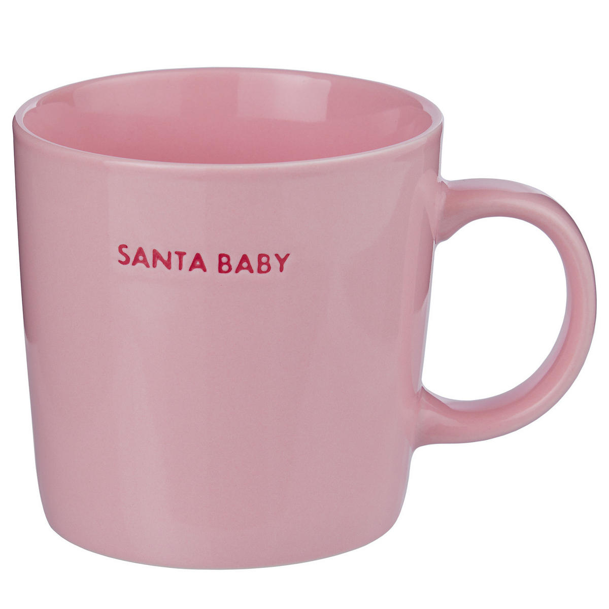 TASSEN 6er-Set Good Vibes Santa 400 ml - Rosa, Keramik (0.4L) - Butlers