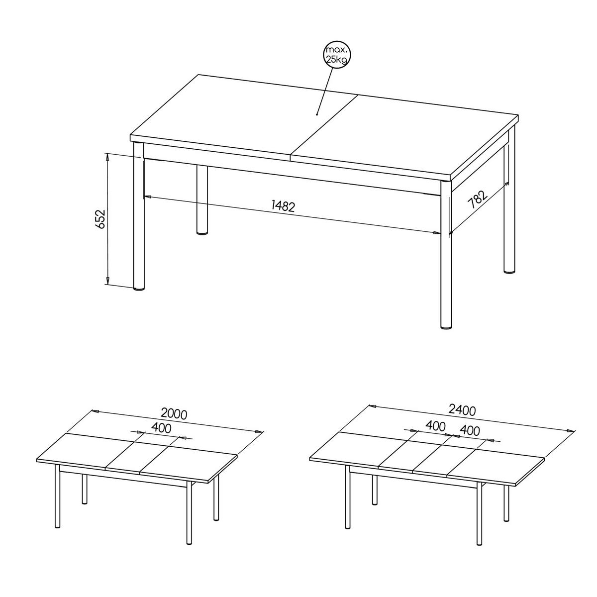 SCHREIBTISCH Prestigo Schwarz, Warmia Walnuss, mit Schubladen - Walnussfarben/Schwarz, Holzwerkstoff (55/135/79cm) - Bettso