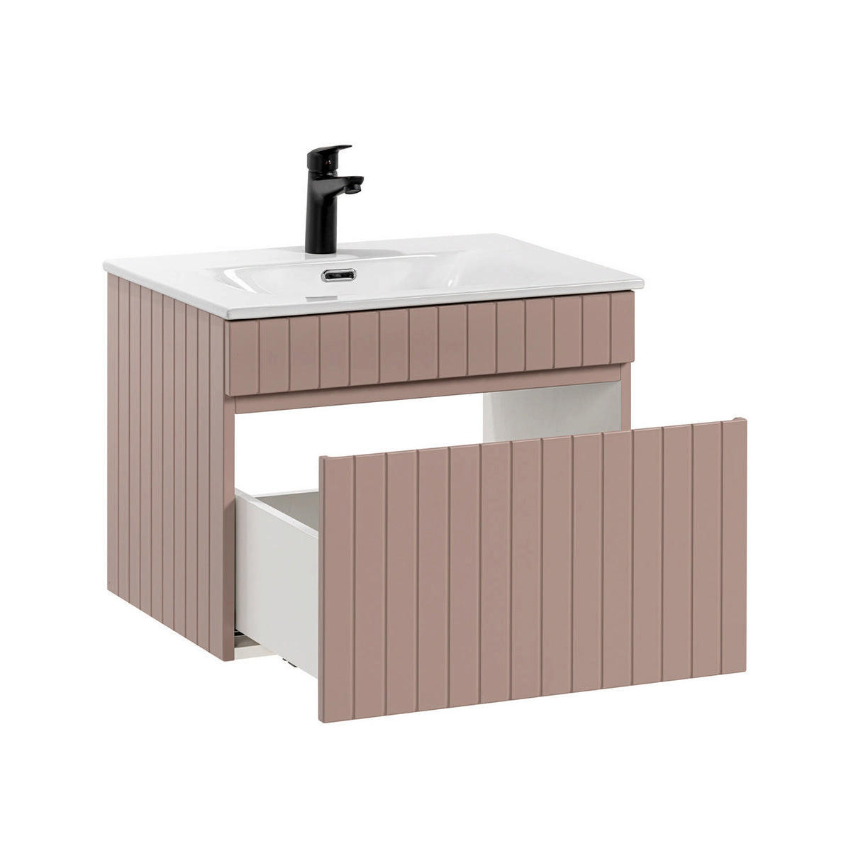 BADMÖBEL 60cm Zelie 2er-Set Rose - Pink, Holzwerkstoff (60/46/46cm) - Petits-meubles