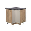 ECKUNTERSCHRANK Fame-Line GrauBeige 80.5 cm, AP Anthrazit - Greige/Eiche Wotan, Holzwerkstoff (80.5/82/60cm) - Vicco