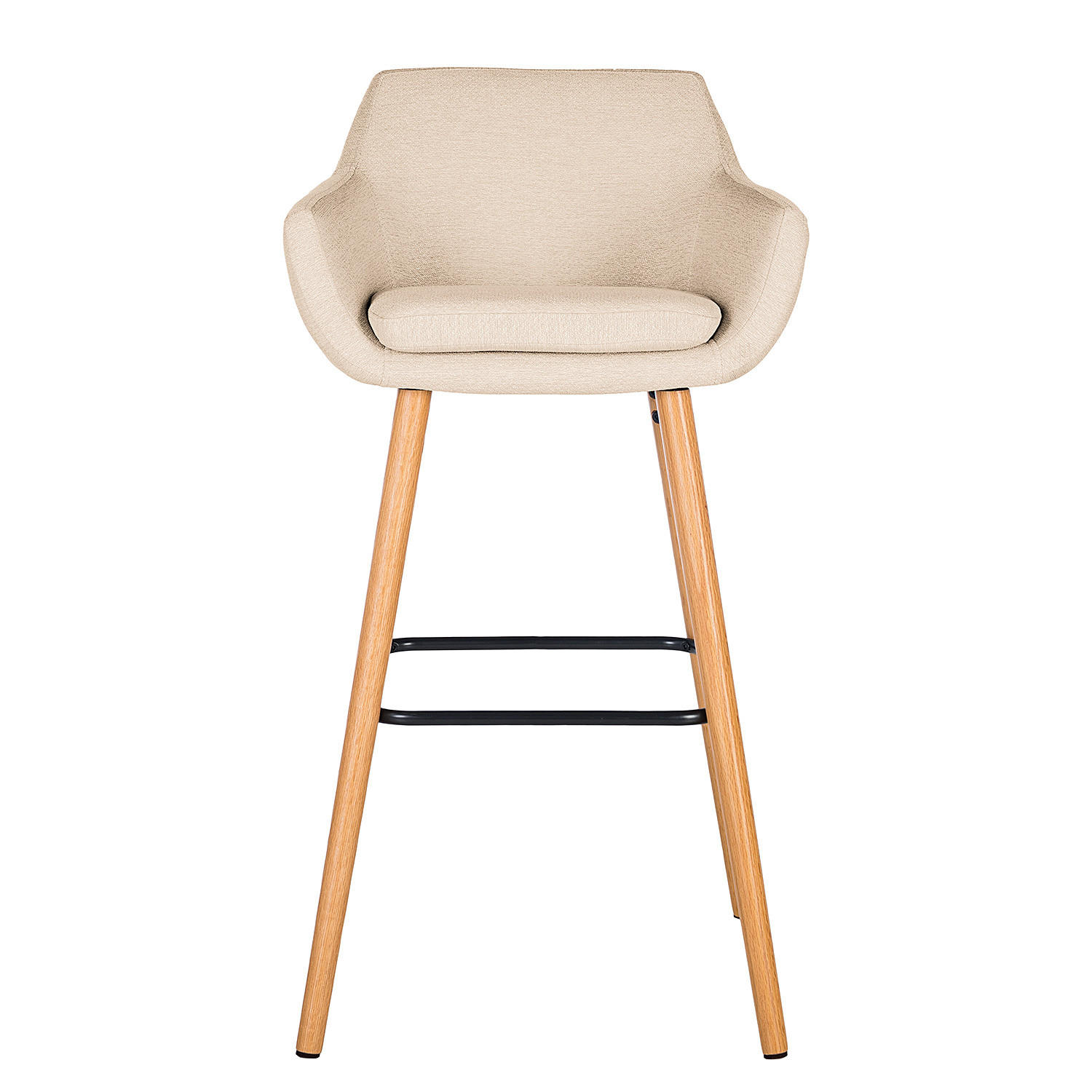 BARSTUHL - Eichefarben/Beige, Textil (55/101/54cm) - home24
