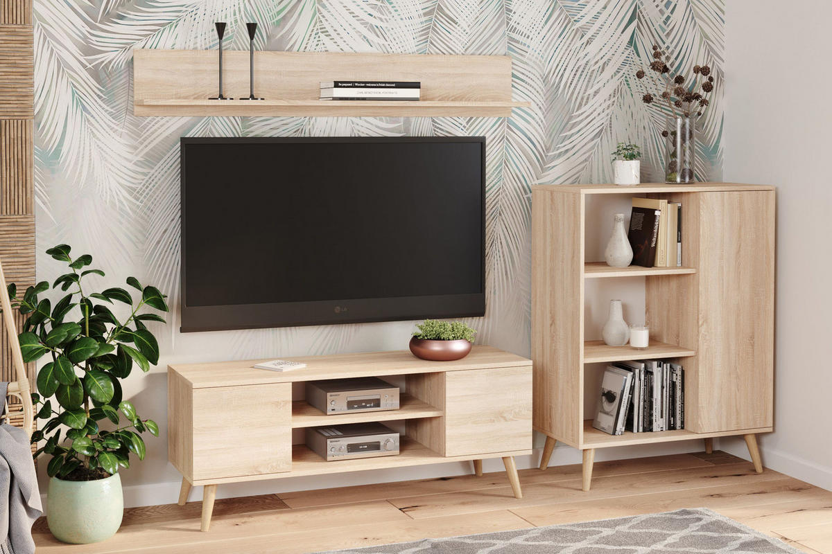 LOWBOARD Focus - Sonoma Eiche, Holzwerkstoff (40/50/155cm) - RAUMHIRSCH FURNITURE