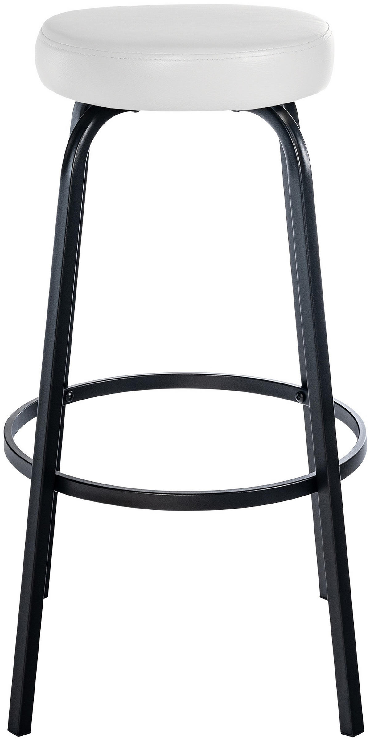 BARHOCKER KOELN Weiß Kunstleder - Weiß, Metall (41/78/41cm) - DELUKE