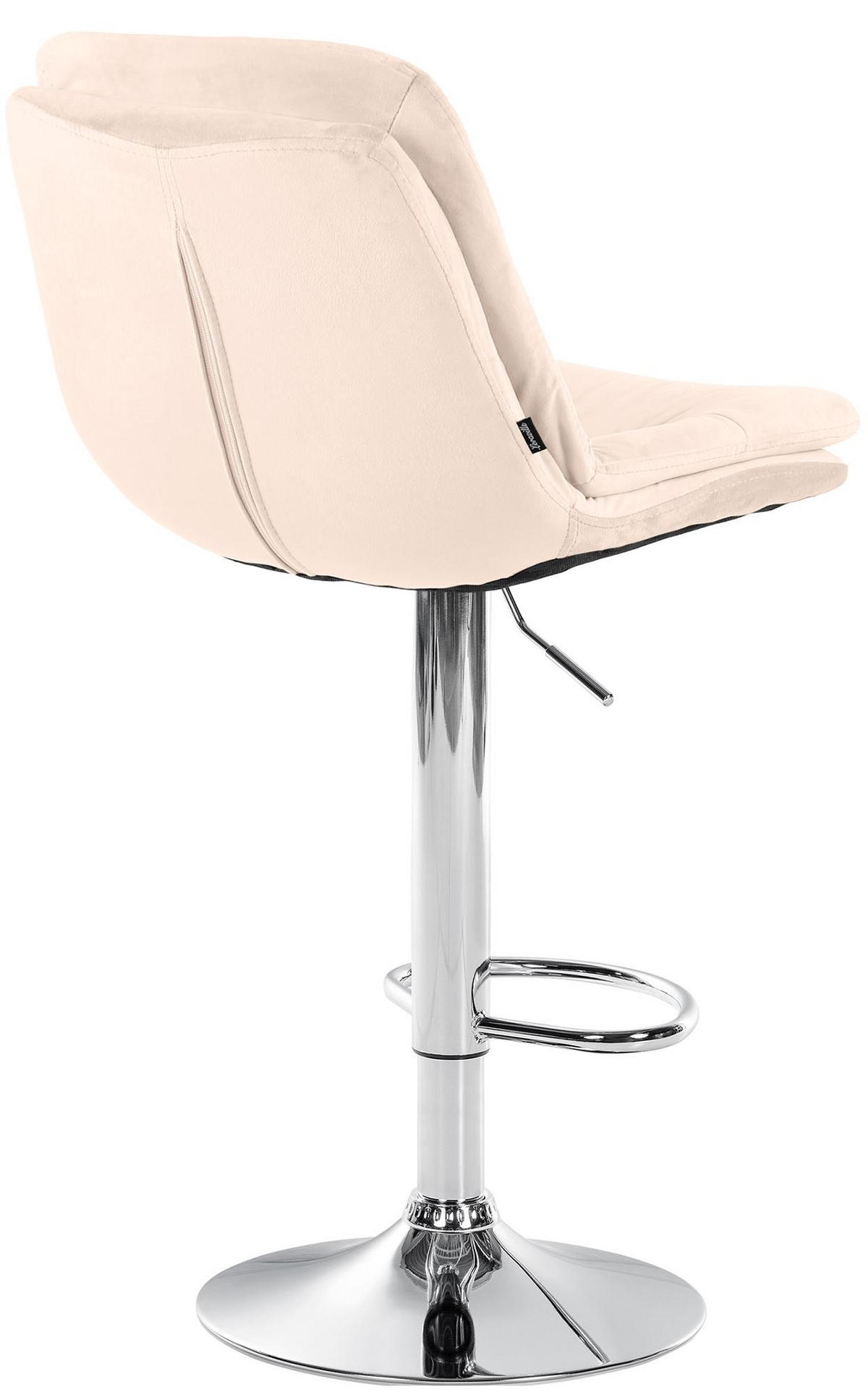BARHOCKER Samt creme - Creme/Schwarz, Textil (46/94/54cm) - CLP
