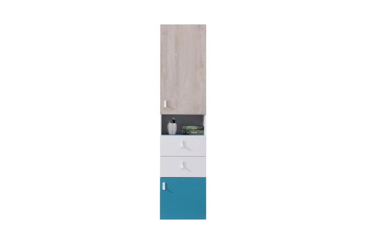 SCHLAFZIMMER Set 6-tlg. – PLANET System – Sonoma Eiche / Weiß - Eichefarben, Holzwerkstoff (80/190/50cm) - hi-markt