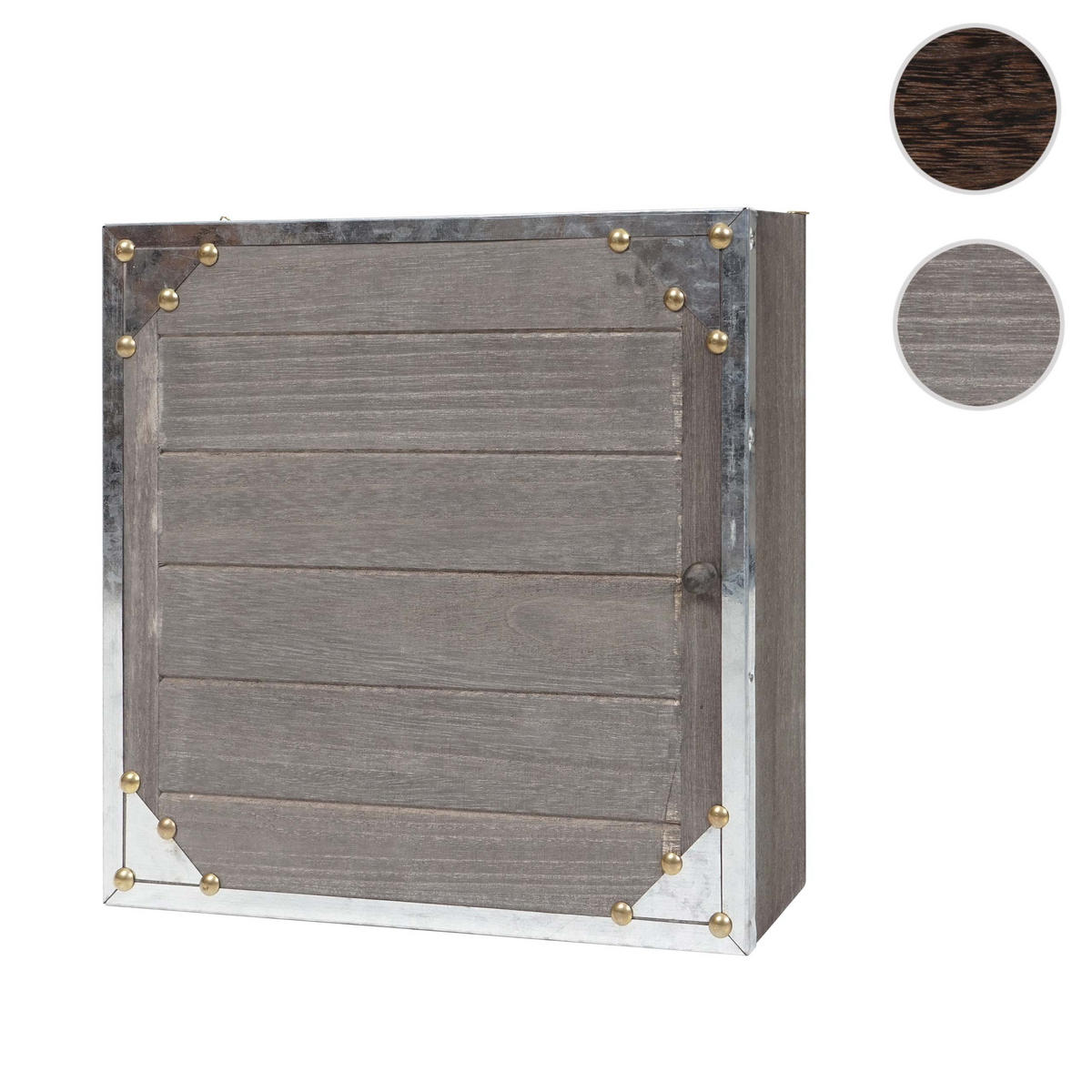 SCHLÜSSELKASTEN Grau, Braun - Braun/Grau, Holz (26/26/5cm) - MCW