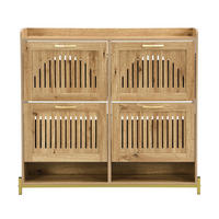 SCHUHSCHRANK Holzfarbe 108,5/24/100 cm - Naturfarben, Holzwerkstoff (108.5/100/24cm) - PANGIVO