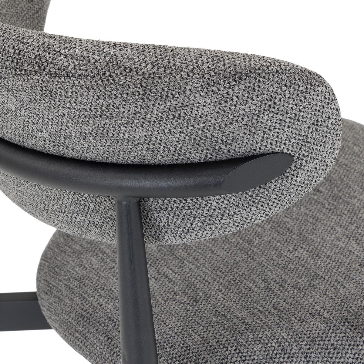 ESSGRUPPE VIDAGO AZUL 5er Set grau, schwarz, Wildeiche - Grau, Holzwerkstoff - IDIMEX