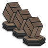 AKUSTIKPANEEL Hexagon Braun 15 Stück - Braun, Holz (30/26/2cm) - Homestyle4u