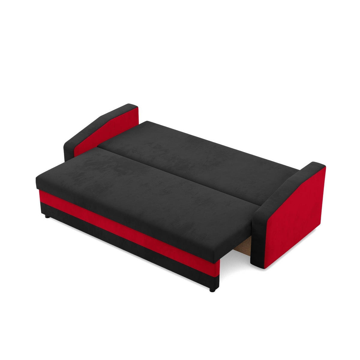 SOFA 3-SITZER MIT SCHLAFFUNKTION ORION, Schwarz + Marineblau - Multicolor, Textil (220/92/92cm)