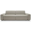 3-SITZER SOFA Baleo Greige Chenille-Bezug - Taupe/Schwarz, Kunststoff/Textil (257/82/105cm) - Selsey