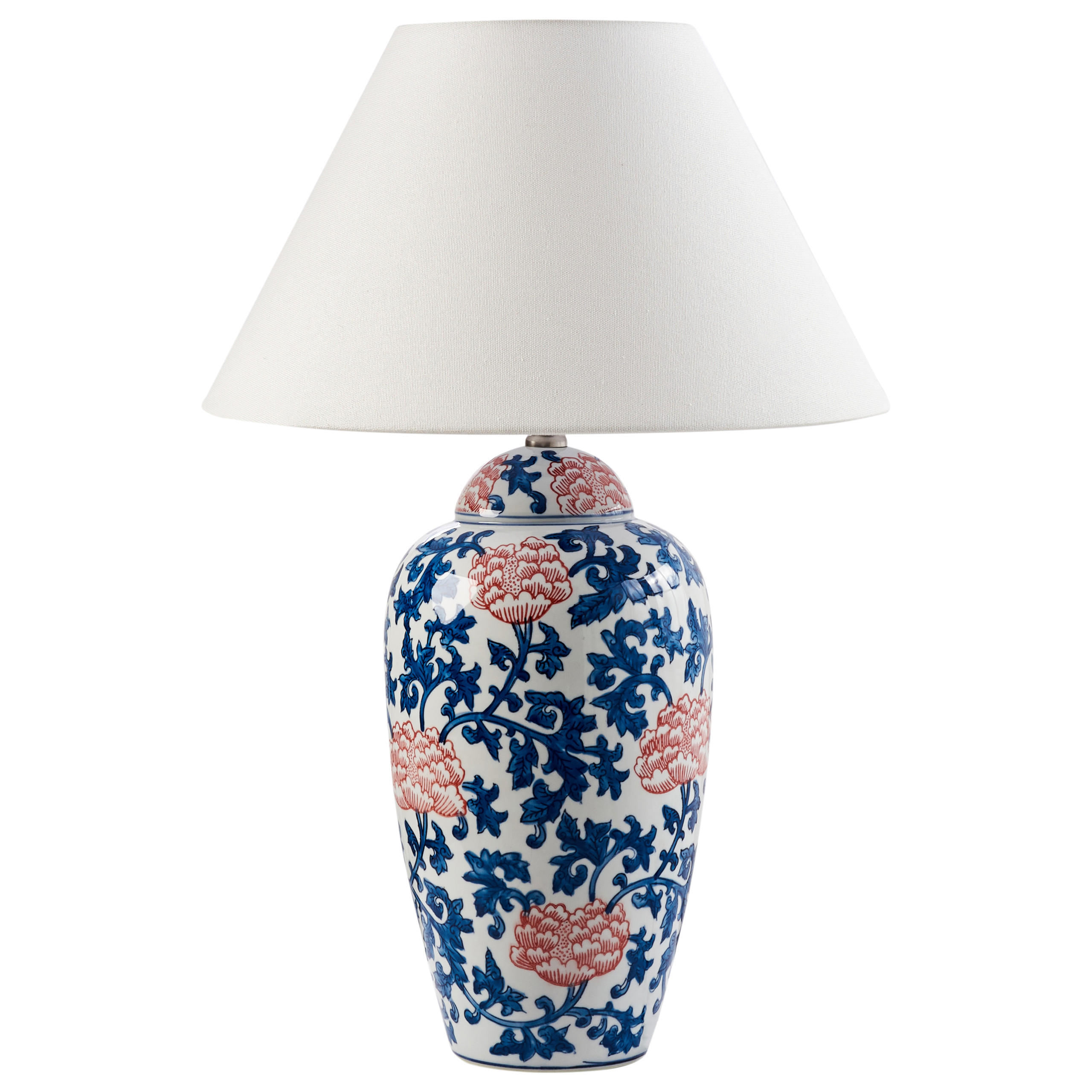 Beliani STOLNÍ LAMPA Bílá Verusa