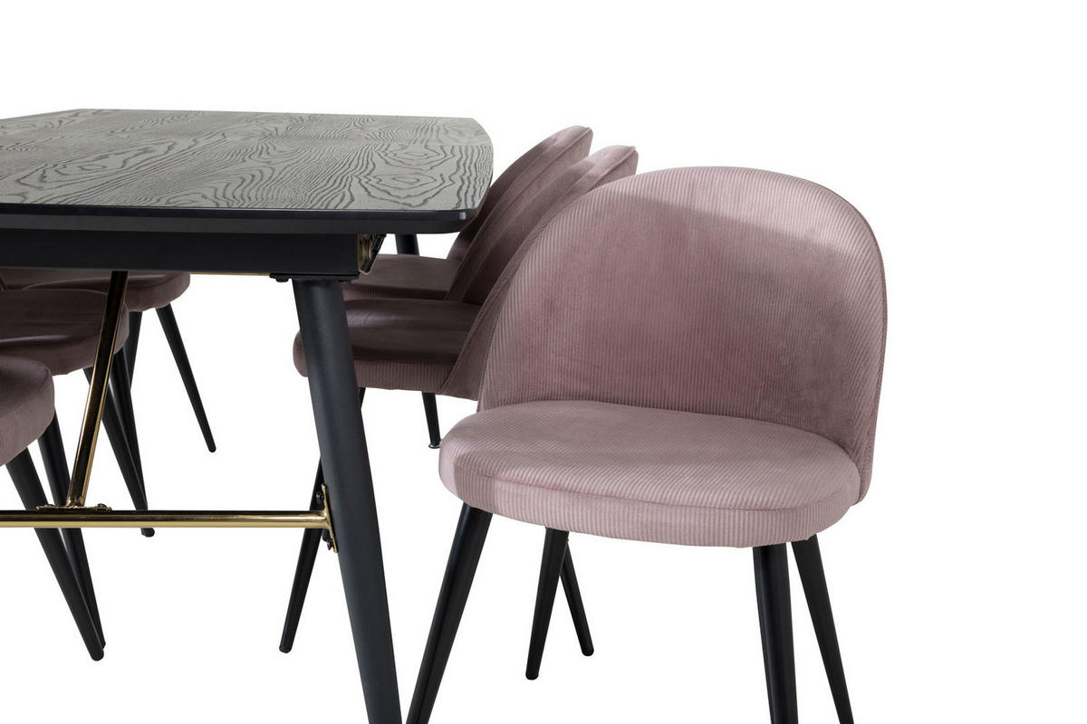 TISCHGRUPPE Altrosa - Rosa, Holzwerkstoff (85/76/180cm) - ebuy24