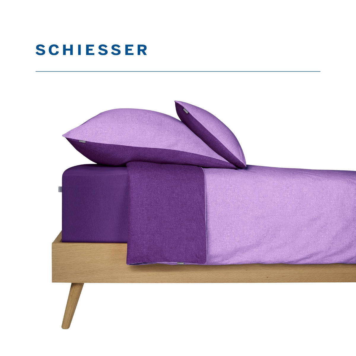 BETTWÄSCHESET Doubleface - Renforcé - 2-teilig - 135 x 200 cm - Lila - Lila, Textil (135/200cm) - SCHIESSER