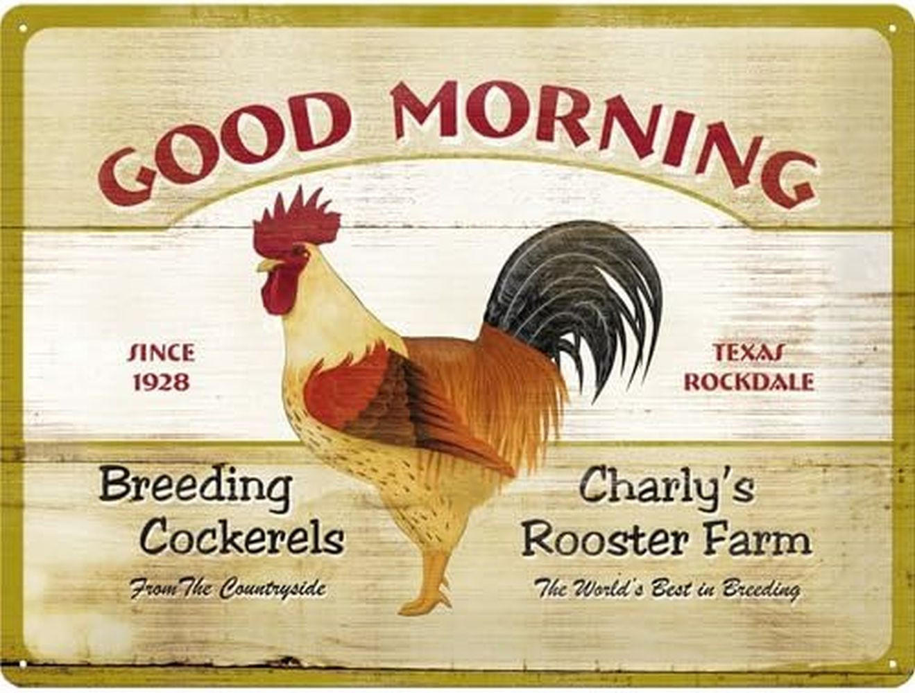 BLECHSCHILD 30/40 cm Good Morning - Multicolor, Metall (40/30/0.2cm) - Nostalgic-Art