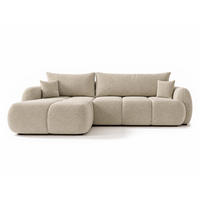 ECKSOFA Loria, Seite: Links - Beige/Schwarz, Holz/Kunststoff (273/183cm) - Sofnet