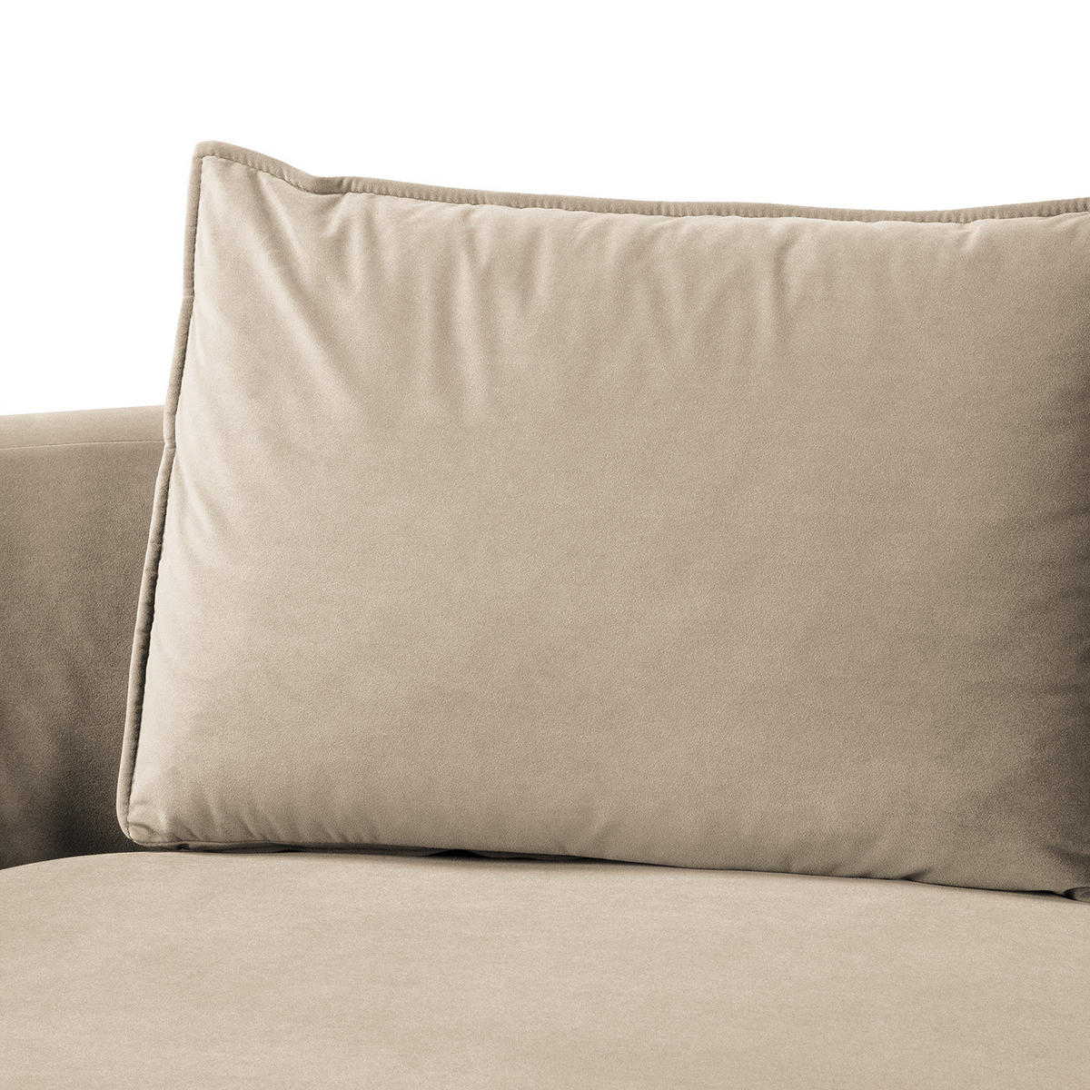 OTTOMANE - modular - Beige/Schwarz, Kunststoff/Textil (196/82/146cm) - home24