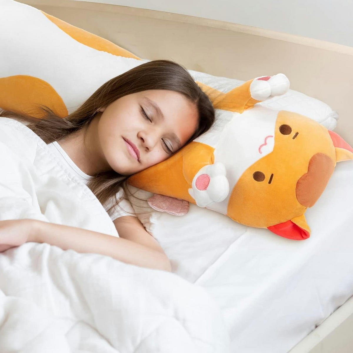 PLÜSCHKISSEN Katze Orange 70 cm - Orange, Textil (20/35cm)