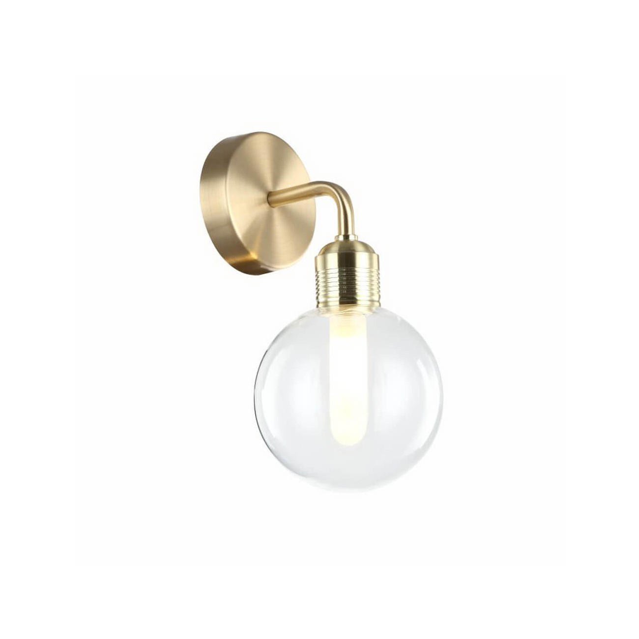 WANDLEUCHTE Giani, Gold / Messing, 23cm - Goldfarben, Glas (13/23/16cm) - KOSILUM
