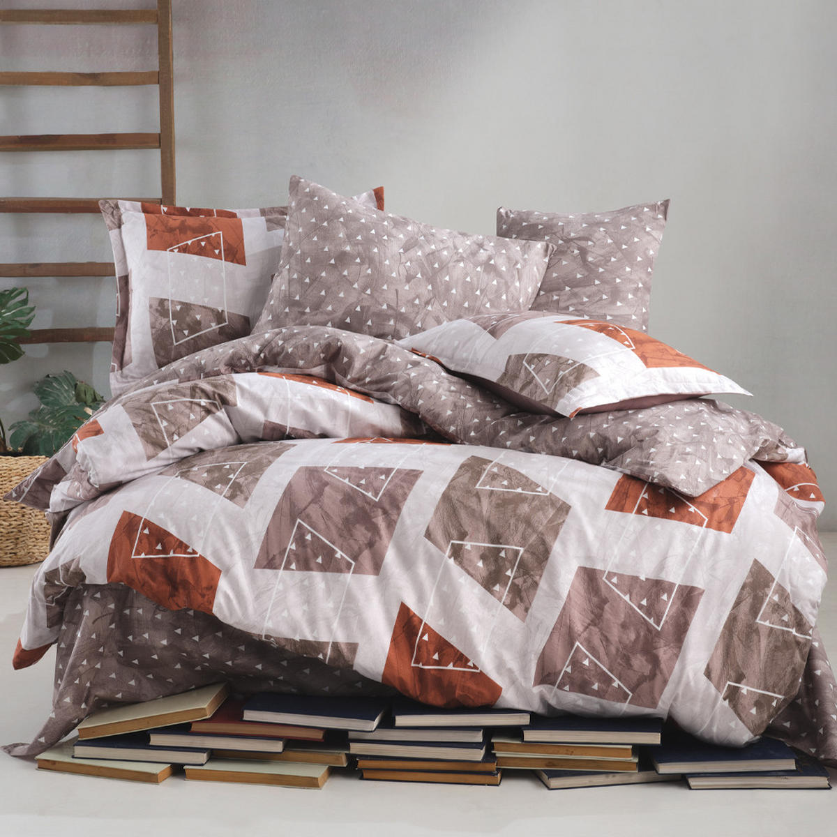 BETTWÄSCHE 6-teilig 220/240 cm SEDEF - Braun, Textil (220/240cm) - ROLFNERS