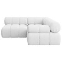 ECKSOFA modulares Sofa Mende-L1 - 190x190x70 cm Weiß Bouclé - Weiß, Holzwerkstoff/Textil (190/190cm) - ALTDECOR