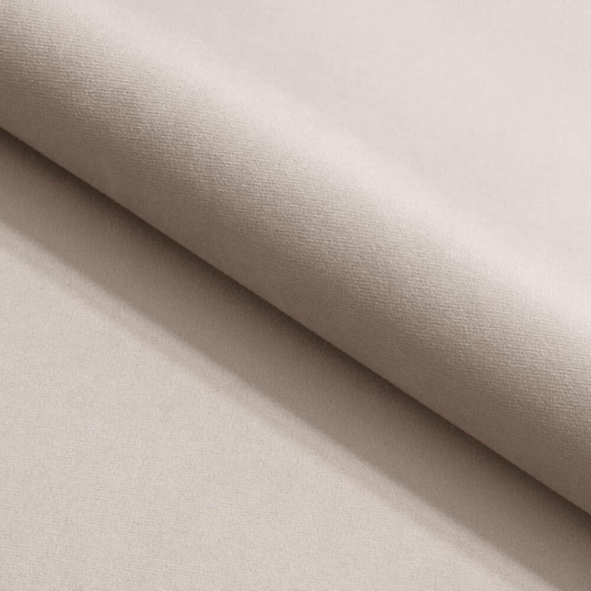 POLSTERBETT LUX Denver mit Kopfteil, 120 x 200 cm, Doppelbett mit Lattenrost aus Holz, Velourstoff Beige, Füße in Farbe: Weiß - Beige, Holz/Textil (120/200cm) - Alpi-Möbel