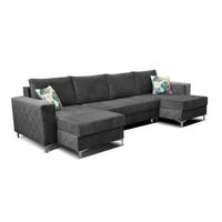 ECKSOFA Grafit BIS Mit Schlaffunktion - Graphitfarben, Textil (307/145cm) - Sepro Meble