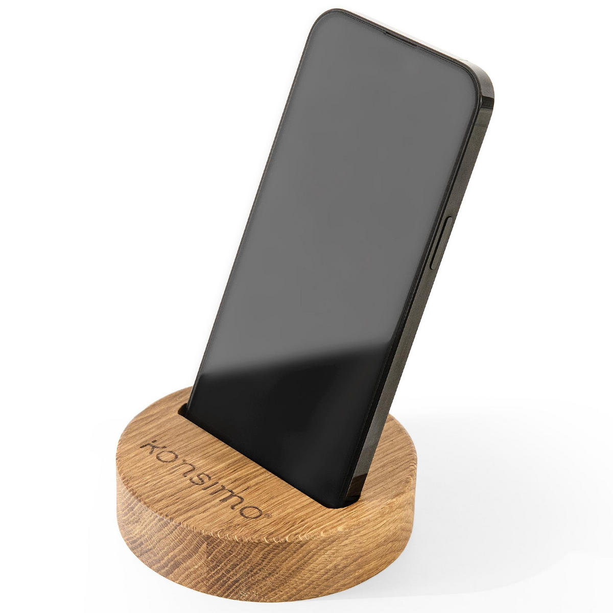 HANDYSTÄNDER Celia - Eichefarben, Holz (10/3/10cm) - KONSIMO®