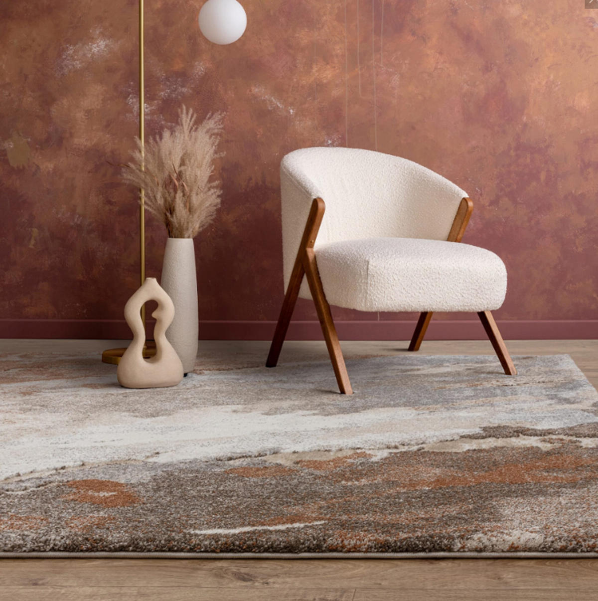 TEPPICH Flachgewebe FOG Rot 120 x 170 cm - Rot, Textil (120/170cm) - Novatrend